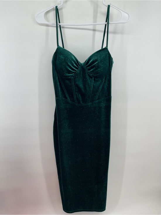 E.L.H Dresses & Skirts - Elegant Emerald Green Velvet Slip Dress by‎ E.L.H Wedding Event Formal Sparkle